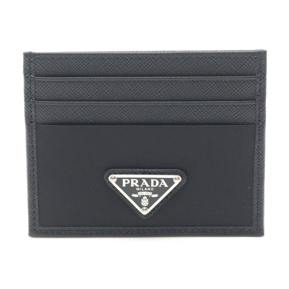 Prada Re-Nylon Saffiano Leather Card Case